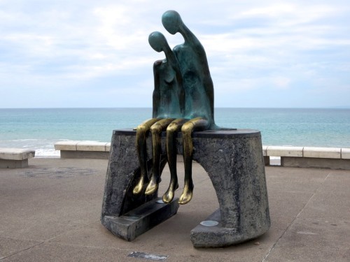 Ramiz Barquet's 1984 bronze statue Nostalgia is a feature of the Malecon at Puerto Vallarta, Mexico.
